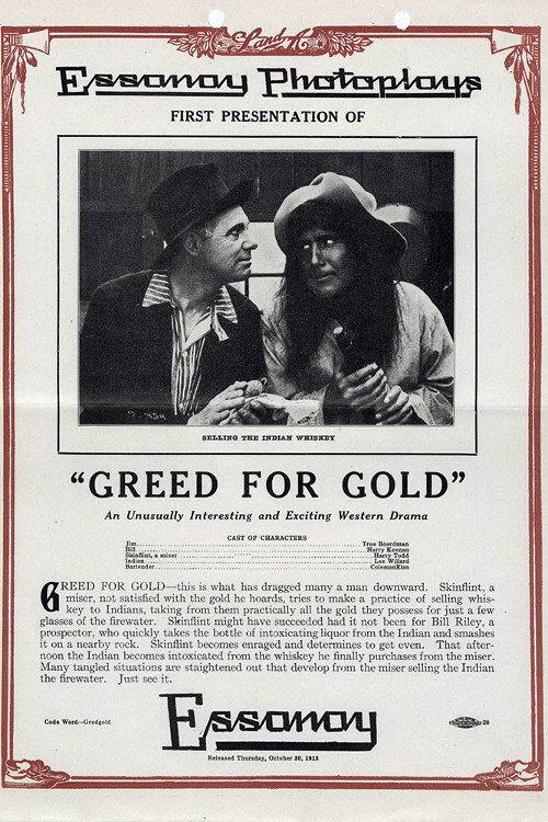 Greed for Gold 1913 official movie poster