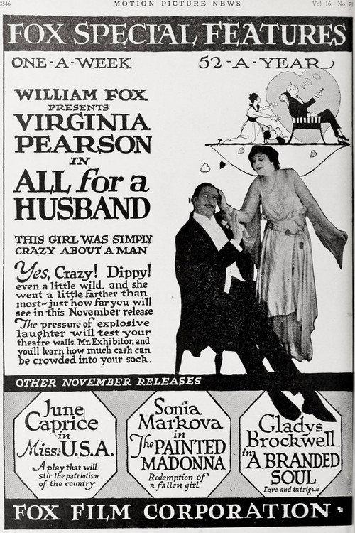 All for a Husband 1917 official movie poster