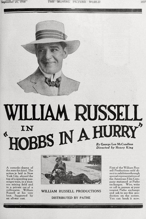 Hobbs in a Hurry 1918 official movie poster