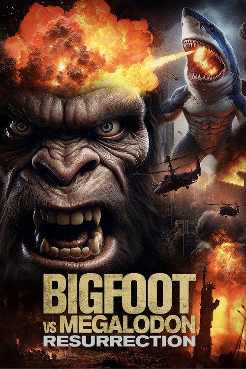 Bigfoot vs Megalodon: Resurrection official movie poster