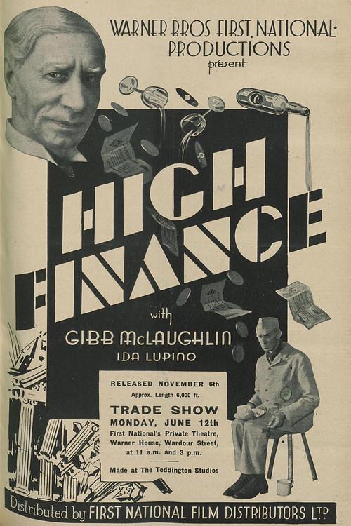 High Finance 1933 official movie poster