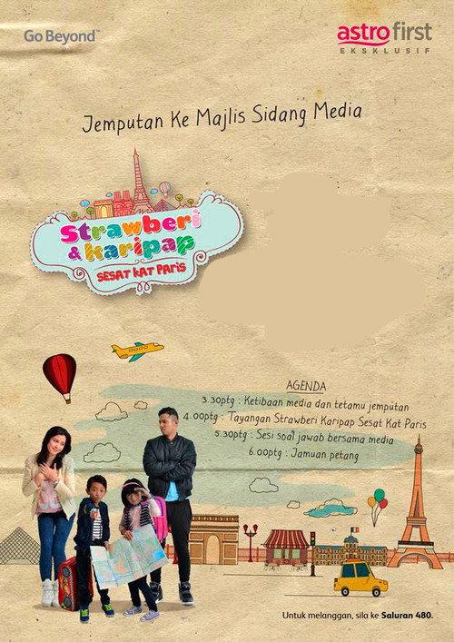 Strawberi Karipap Sesat Kat Paris 2014 official movie poster