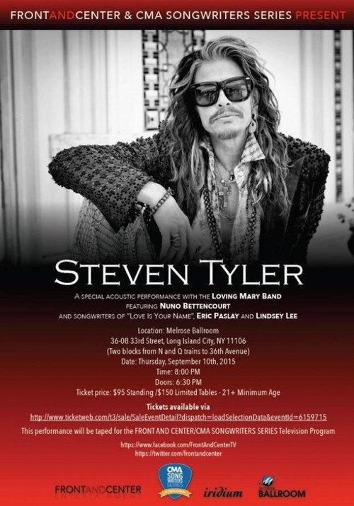 Steven Tyler ‎– Front And Center 2015 official movie poster