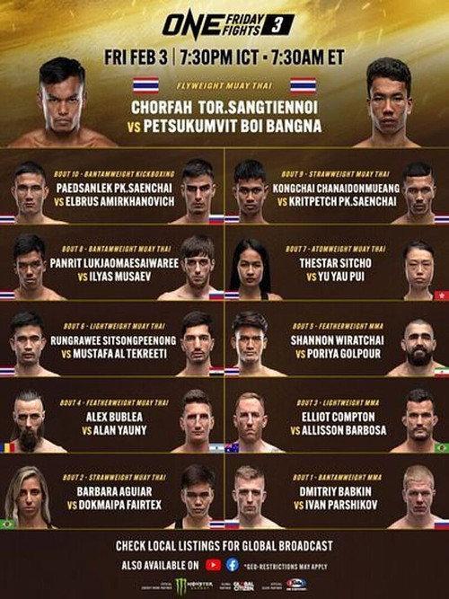 ONE Friday Fights 3: Chorfah vs. Petsukumvit 2023 official movie poster