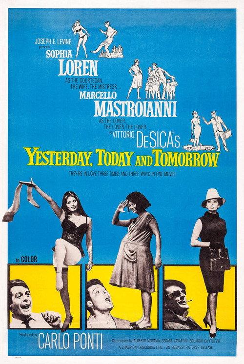 Yesterday, Today and Tomorrow 1963 official movie poster