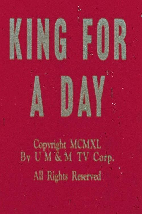 King for a Day 1940 official movie poster