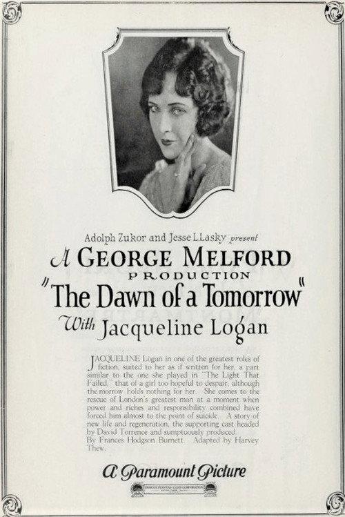 The Dawn of a Tomorrow 1924 official movie poster