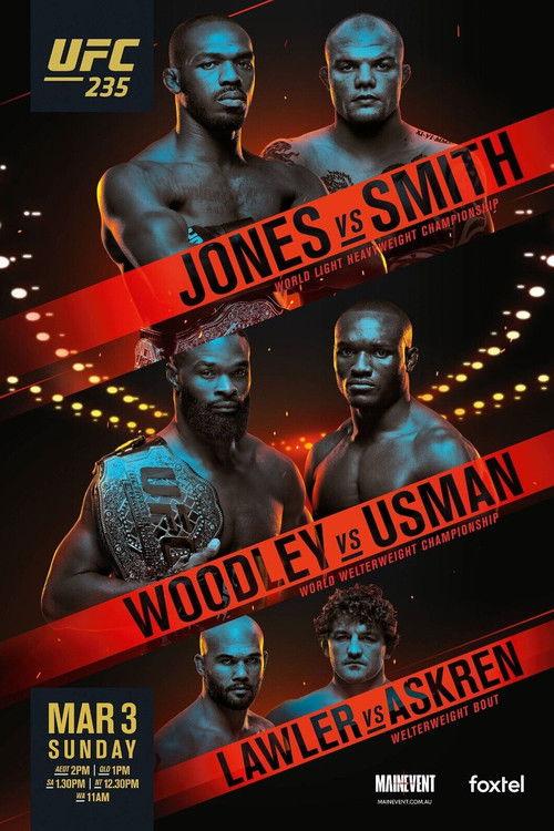 UFC 235: Jones vs. Smith 2019 official movie poster