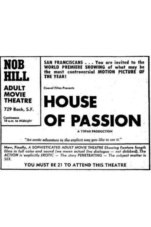 House of Passion 1969 official movie poster