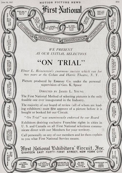On Trial 1917 official movie poster
