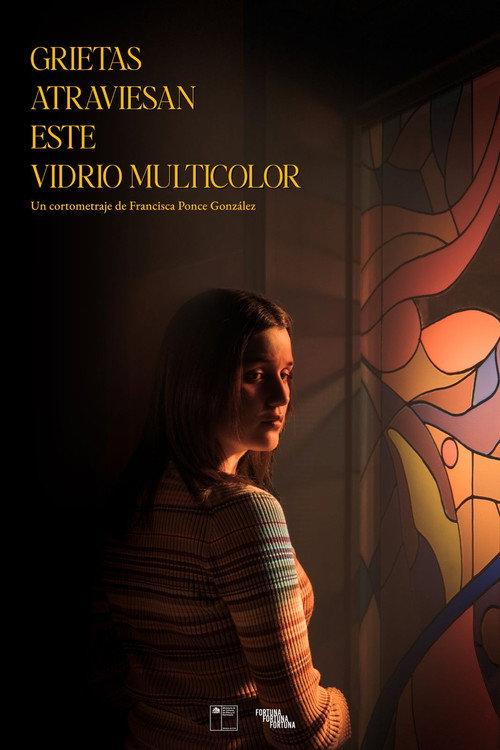 Cracks run through this multicolored glass 2025 official movie poster