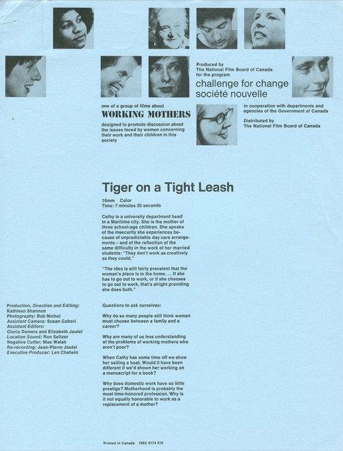 Tiger on a Tight Leash 1974 official movie poster