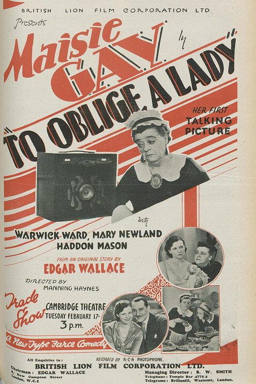 To Oblige a Lady 1931 official movie poster