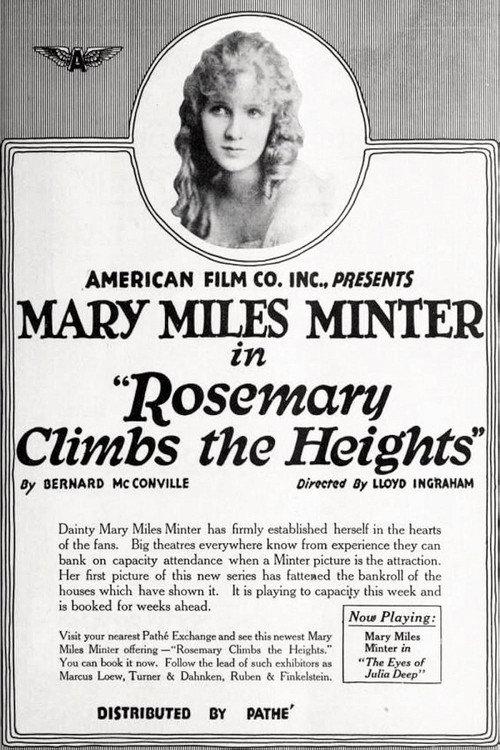 Rosemary Climbs the Heights 1918 official movie poster