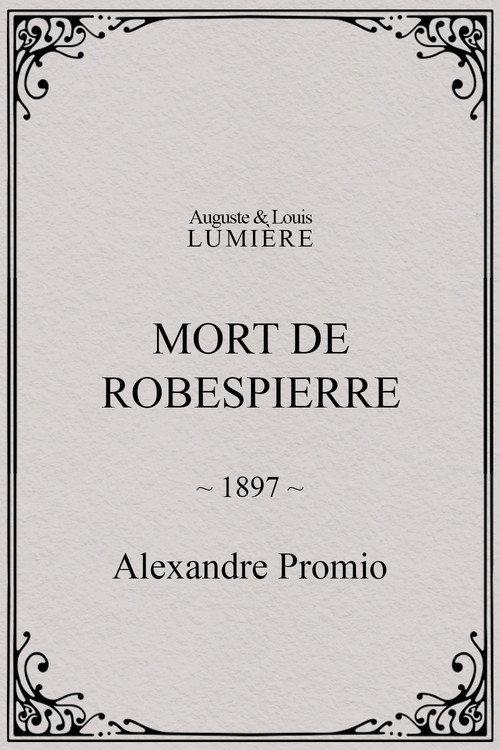 Mort de Robespierre 1897 official movie poster