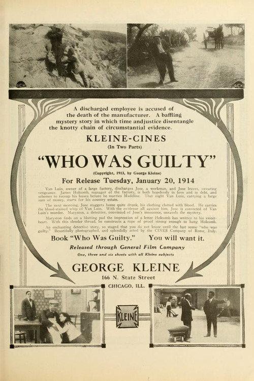 Who Was Guilty 1913 official movie poster