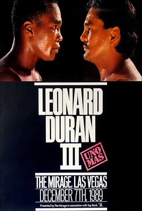 Roberto Duran vs. Sugar Ray Leonard III 1989 official movie poster