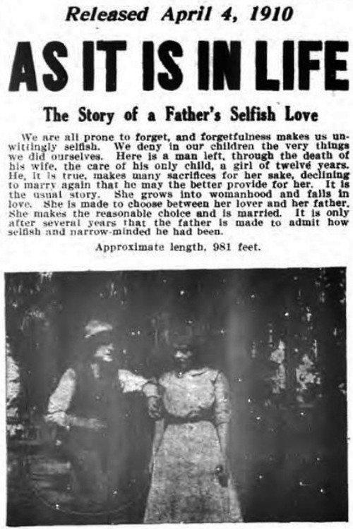 As It Is in Life 1910 official movie poster