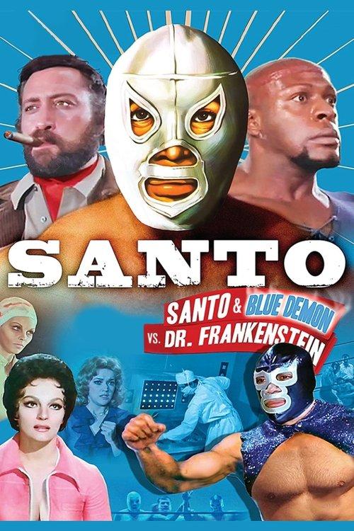 Santo and Blue Demon vs. Dr. Frankenstein 1974 official movie poster