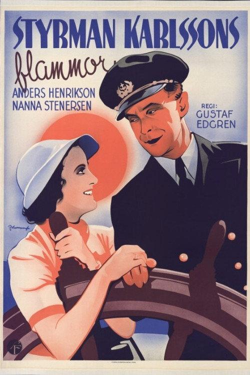 Styrman Karlssons flammor 1938 official movie poster