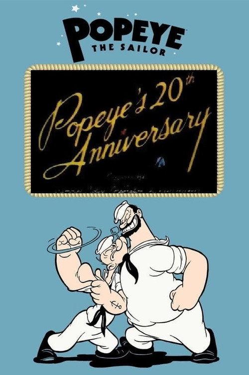 Popeye's 20th Anniversary 1954 official movie poster