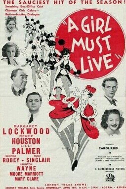 A Girl Must Live 1939 official movie poster
