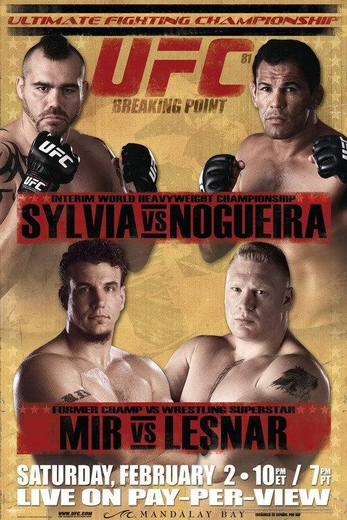 UFC 81: Breaking Point 2008 official movie poster