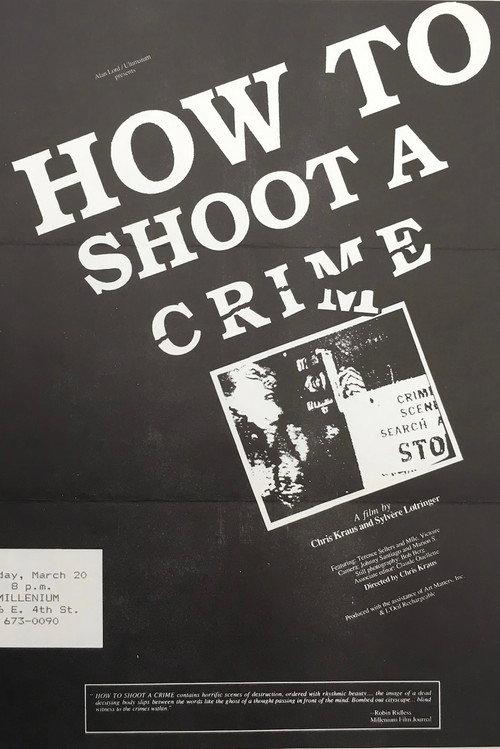 How to Shoot a Crime 1987 official movie poster