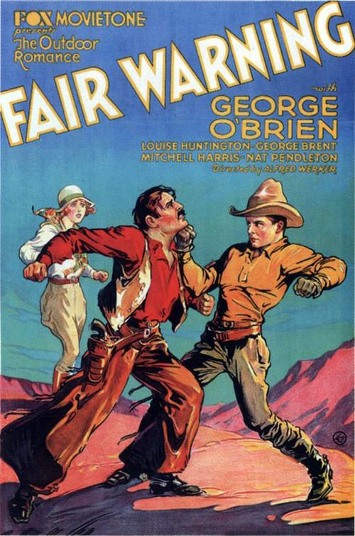 Fair Warning 1931 official movie poster