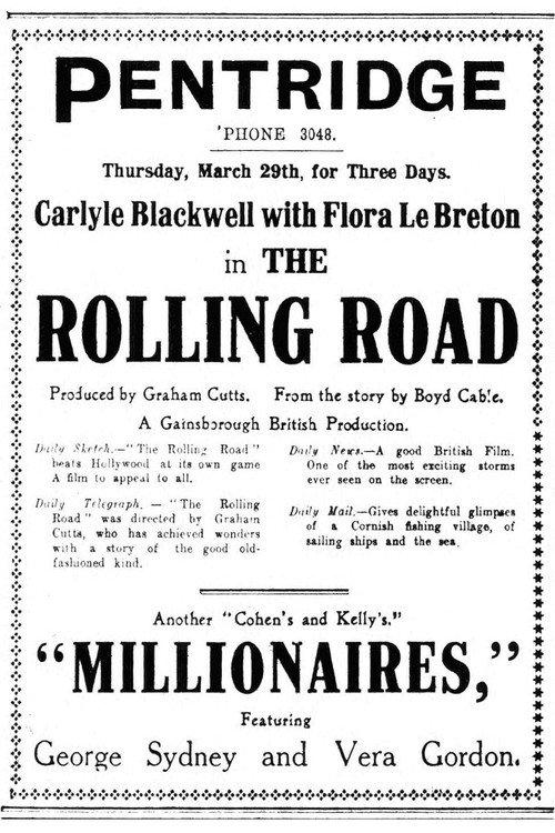 The Rolling Road 1927 official movie poster