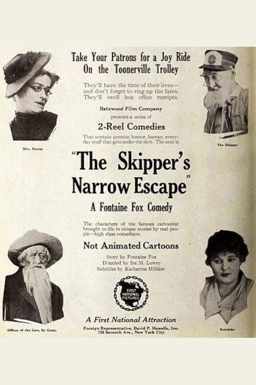 The Skipper's Narrow Escape 1921 official movie poster