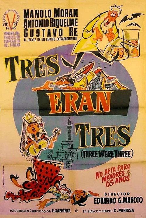 Tres eran tres 1954 official movie poster