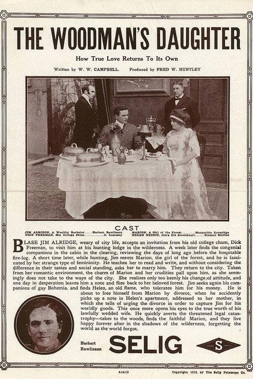 The Woodman's Daughter 1913 official movie poster