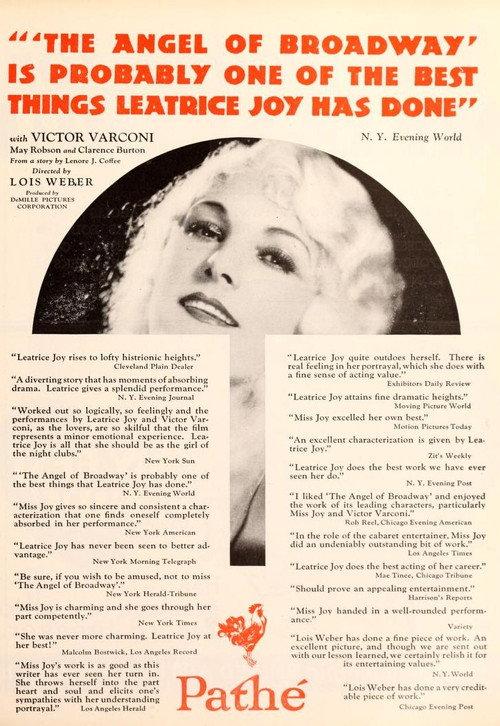 The Angel of Broadway 1927 official movie poster