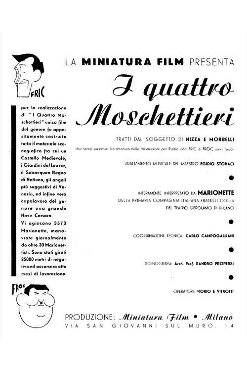 I quattro moschettieri 1936 official movie poster