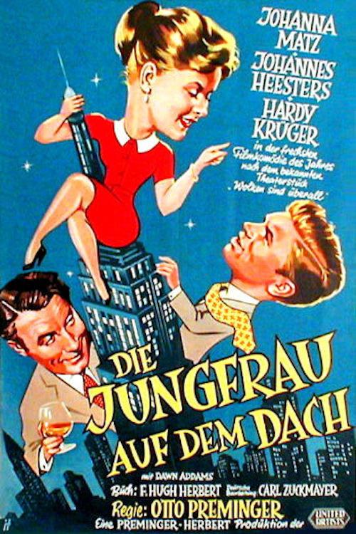 The Girl on The Roof 1953 official movie poster