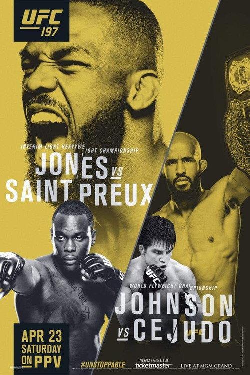 UFC 197: Jones vs. Saint Preux 2016 official movie poster