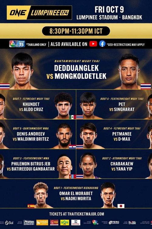 ONE Friday Fights 174: Dedduanglek vs. Mongkoldetlek 2026 official movie poster