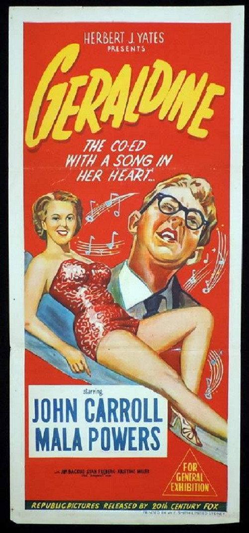 Geraldine 1953 official movie poster