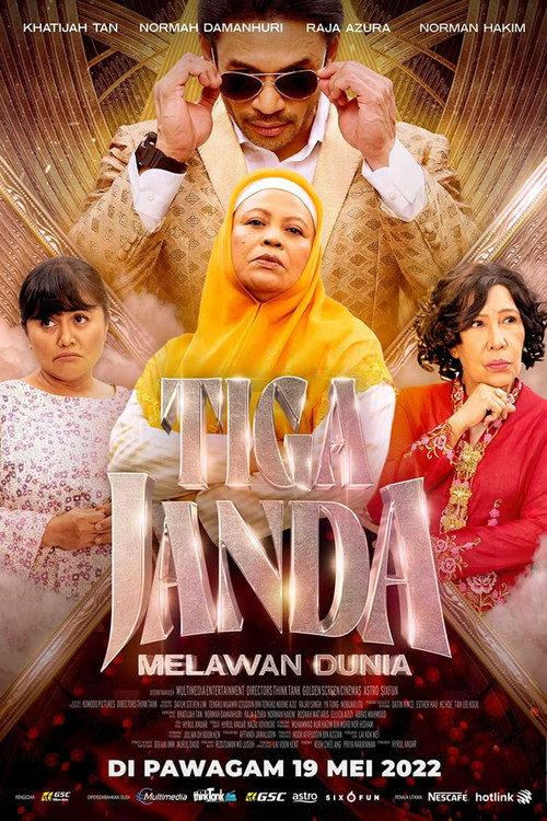 Sinposis Filem Tiga Janda Melawan Dunia 2022 official movie poster