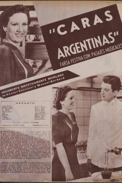 Caras argentinas 1939 official movie poster