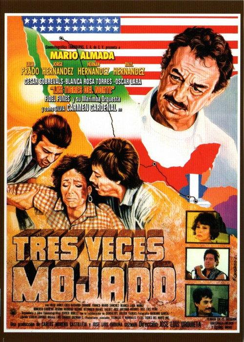 Tres veces mojado 1989 official movie poster