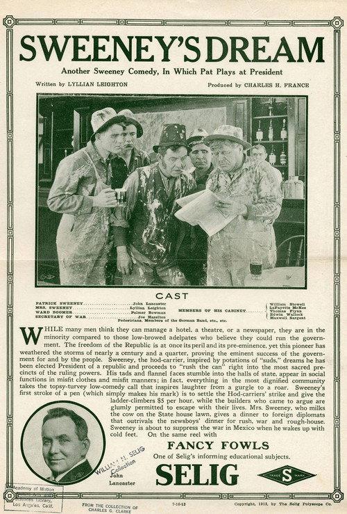 Sweeney's Dream 1913 official movie poster