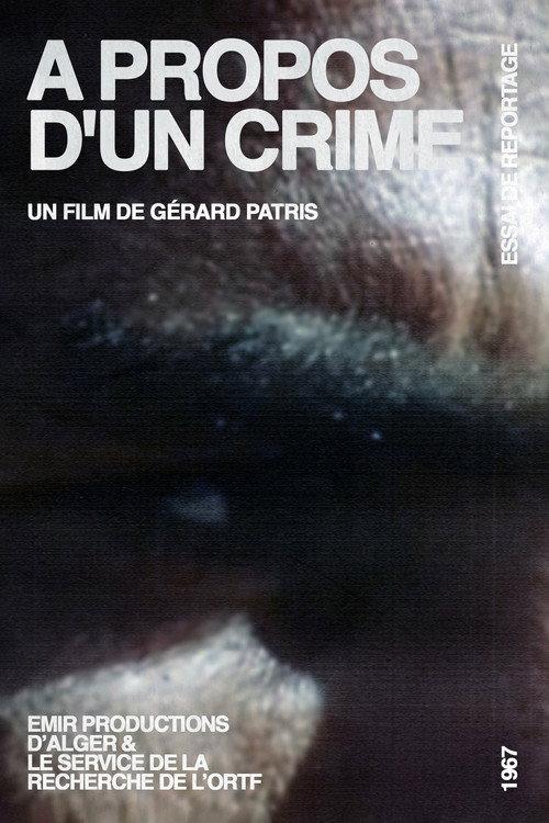 A Propos D'Un Crime 1967 official movie poster