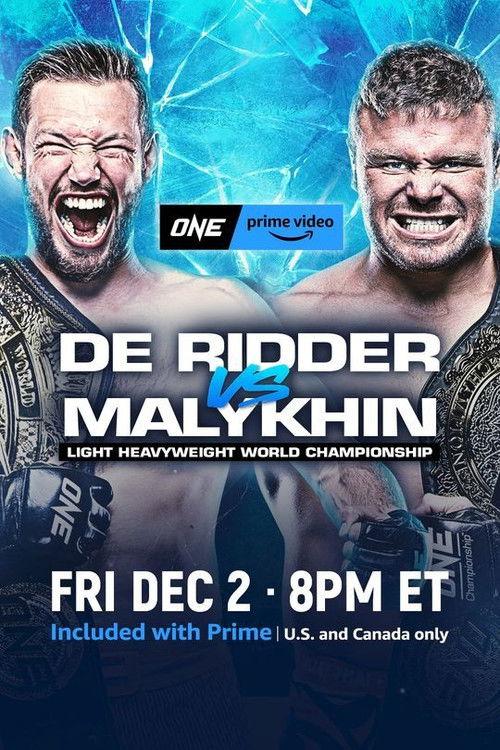 ONE on Prime Video 5: De Ridder vs. Malykhin 2022 official movie poster