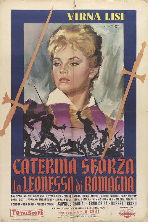 Caterina Sforza, the lioness of Romagna 1959 official movie poster