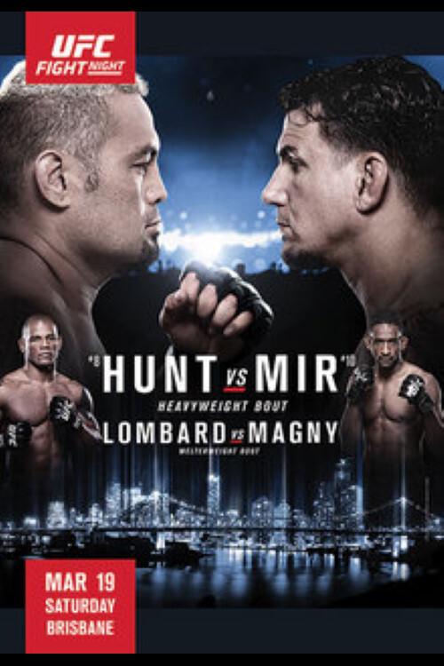 UFC Fight Night 85: Hunt vs. Mir 2016 official movie poster