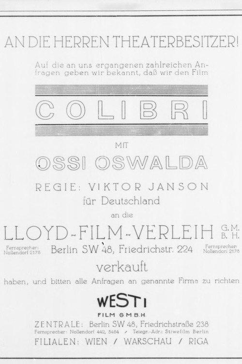 Colibri 1924 official movie poster