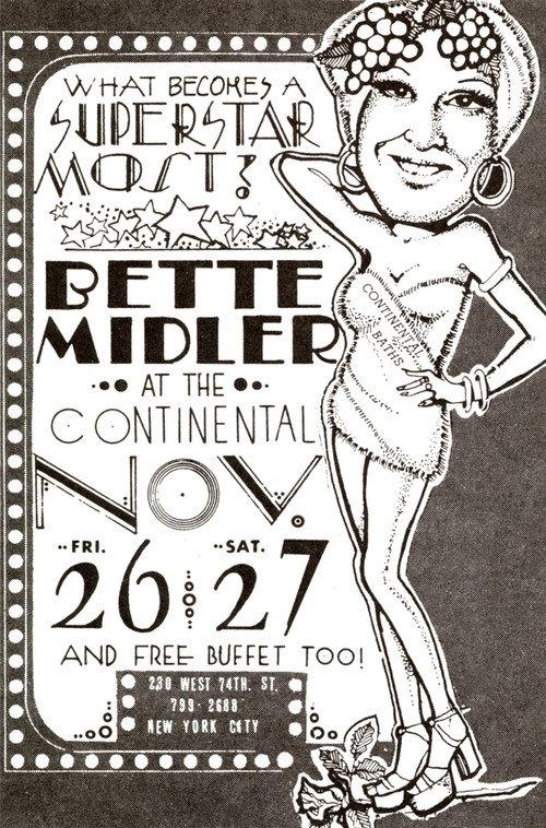 Bette Midler at the Continental Baths 1971 official movie poster