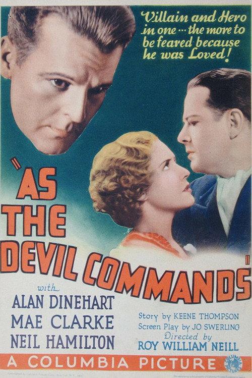 As the Devil Commands 1933 official movie poster